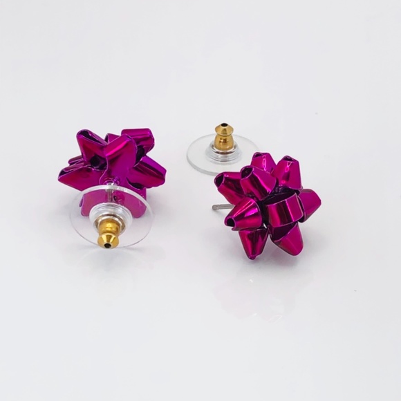 NEW Kate Spade Pink Bourgeois Bow Stud Earrings - Picture 2 of 5